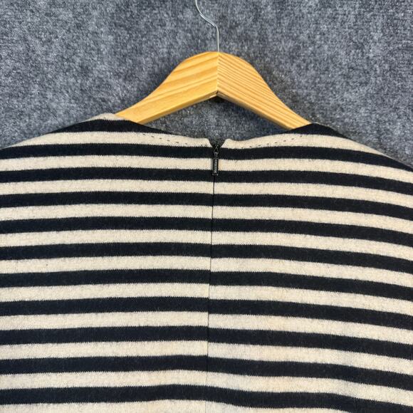 MaxMara Dress Womens 40 US 6 Black Striped Wool Sheath Front Pockets Business - Picture 7 of 14